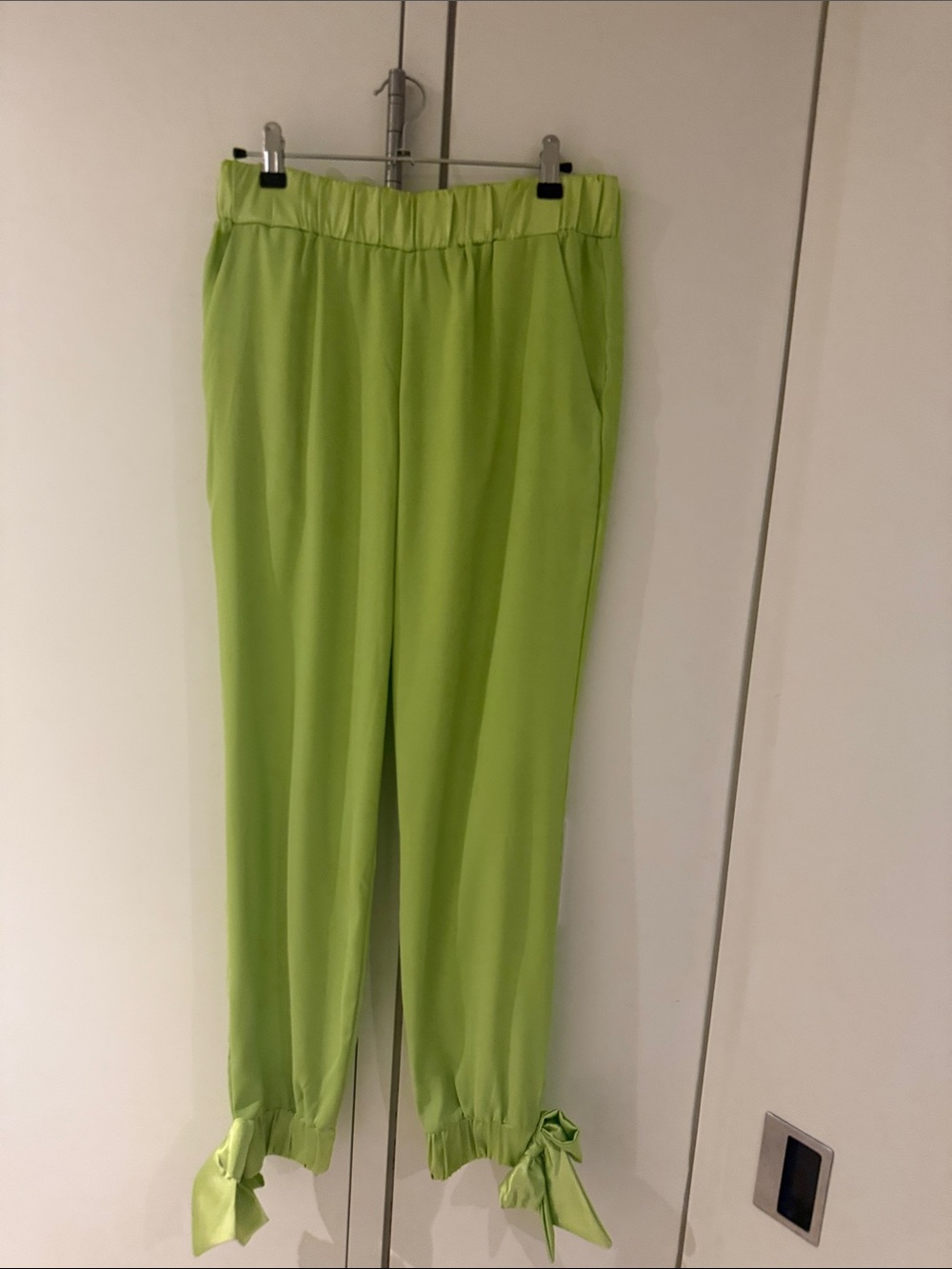 Tie-Hem Track Joggers in Lime